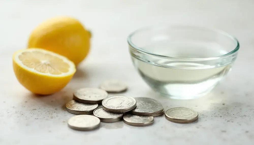 Silbermünzen reinigen mit Zitronensäure - Eine schonende Methode