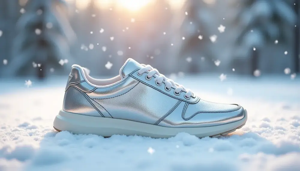 Silberne Sneaker erobern den Winter: Der Trend, der 2025 glänzt!